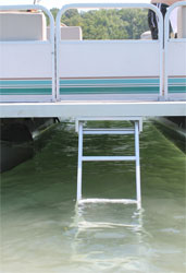 stow away pontoon boat ladder